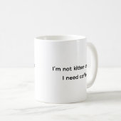 Mug Drôle Humour Amoureux des chats Addict classique b (Devant droit)