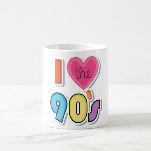 Mug Drôle I Love The 90's, 1990's Theme Party