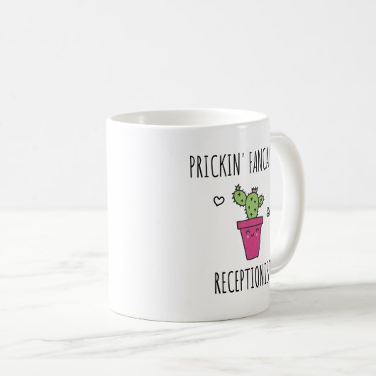 Mug Drôle idée de cadeau réceptionniste (Devant droit)