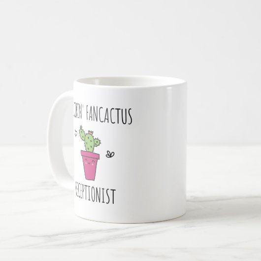 Mug Drôle idée de cadeau réceptionniste (Devant gauche)