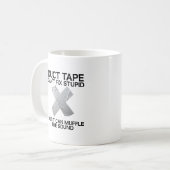 Mug Drôle Idiot Ruban Adhésif d'Étanchéité (Devant gauche)