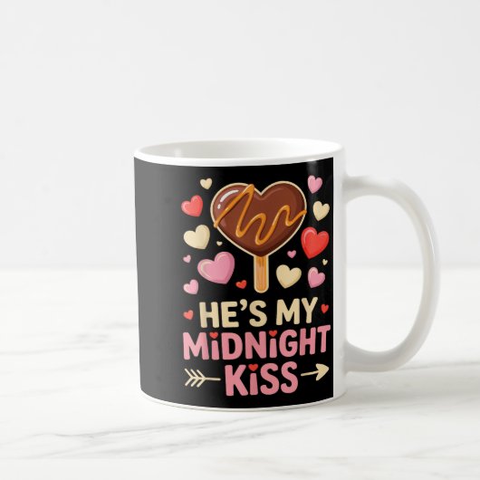 Mug Drôle Il est mon baiser de minuit Saint-Valentin à (Droite)
