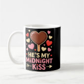 Mug Drôle Il est mon baiser de minuit Saint-Valentin c (Gauche)
