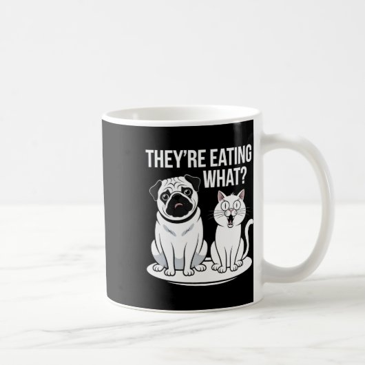 Mug Drôle Ils mangent Les Chiens Ils Mangent Le Ca (Droite)