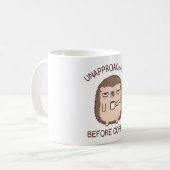 Mug Drôle Inaccessible Avant Le Doodle De Hérisson De (Devant gauche)