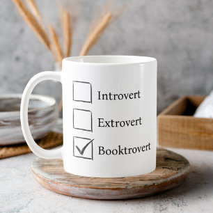 Mug Drôle Introvert Extrovert Booktrovert