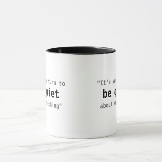 Mug Drôle Introvert Slogan - Vous Être Calme (Centre)