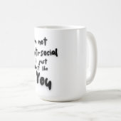 Mug Drôle Introverti Dire (Devant droit)