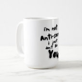 Mug Drôle Introverti Dire (Devant gauche)