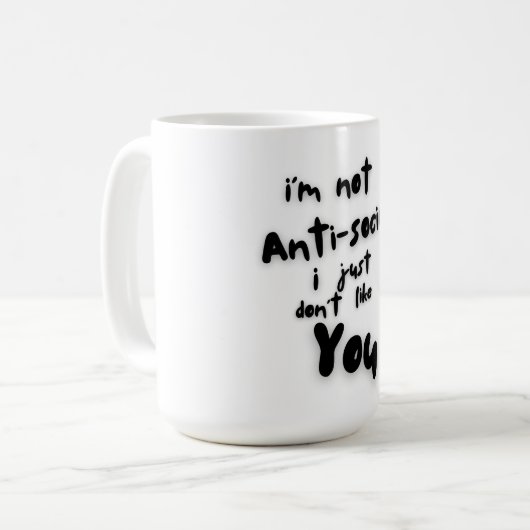 Mug Drôle Introverti Dire (Devant gauche)