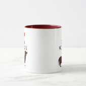 Mug Drôle J'adore le teckel Wiener miniature (Centre)