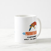Mug Drôle J'adore les perroquets (Devant droit)