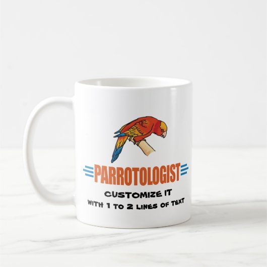 Mug Drôle J'adore les perroquets (Gauche)