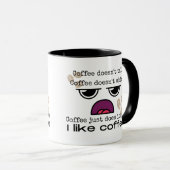 Mug Drôle J'Aime Le Café (Devant droit)