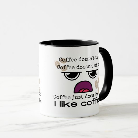 Mug Drôle J'Aime Le Café (Devant droit)