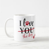 Mug Drôle J'Aime Le Chien Personnalisé Animaux De Comp (Gauche)