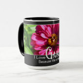 Mug Drôle jardinage dire rose floral zinnia daisy (Devant gauche)