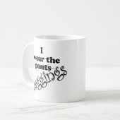 Mug Drôle je porte les pattes de pantalon (Devant gauche)