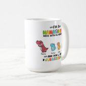 Mug Drôle Je suis un nanasaurus jusqu'à 3 enfants Café (Devant droit)