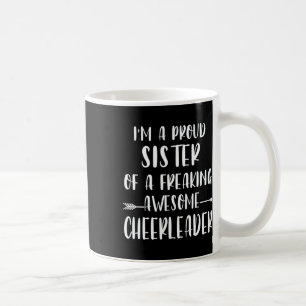Mug Drôle, je suis une sœur cheerleader fière d'une ch