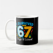 Mug Drôle Je Survivécu 67 Jours D'école Professeur Élè (Gauche)