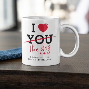 Mug Drôle Je T'aime Le Couple De Chien