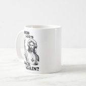 Mug Drôle Jésus Rocker Devine qui est de retour (Devant gauche)