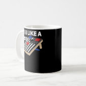 Mug Drôle Jeu comme Boss Cornhole Concours US Drapeau (Devant gauche)