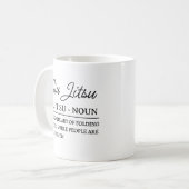 Mug Drôle Jiu Jitsu Définition Art Martial Présente BJ (Devant gauche)