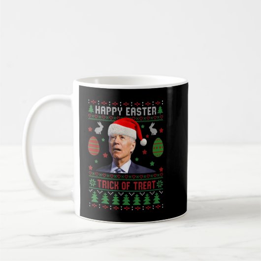 Mug Drôle Joe Biden Joyeux Trick De Pâques Ou Traiter  (Gauche)