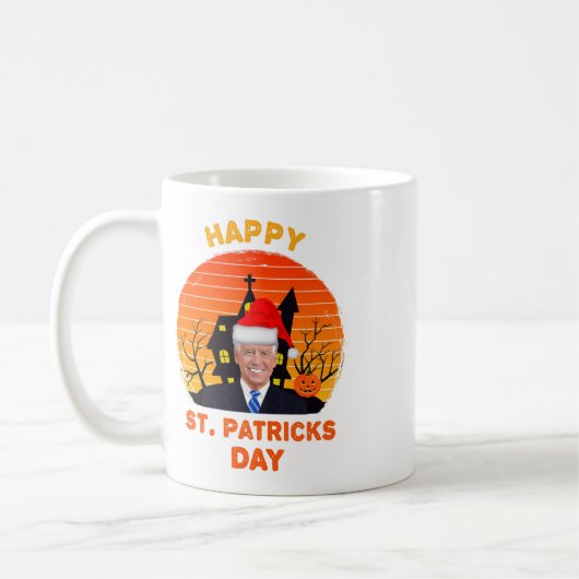 Mug Drôle Joe Biden St Patrick Noël Joe Biden Hal (Gauche)