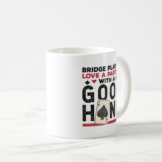 Mug Drôle Joueur de pont partenaire Bonne main (Devant droit)