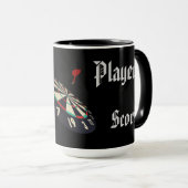 Mug Drôle Joueurs de fléchettes Scoring, Combo Coffee  (Devant droit)