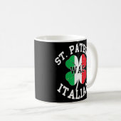 Mug Drôle Jour de la Saint Patrick irlandais italien O (Devant droit)