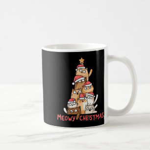 Mug Drôle Joyeux Catmas Meowy Noël Arbre Chat Mignon L