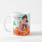 Mug Drôle Joyeux Chat sans enfant dame (Gauche)
