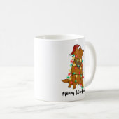 Mug Drôle Joyeux chien de Noël (Devant droit)