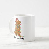 Mug Drôle Joyeux chien de Noël (Devant gauche)