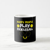 Mug Drôle Joyeux Jouer Au Pickleball (Centre)