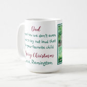 Mug Drôle Joyeux Noël Chien papa (Devant gauche)