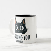 Mug drôle Jugement Chat Jugement Coupe Chat Coupes (Devant gauche)