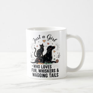 Mug drôle Juste une fille qui aime les chats et les ch