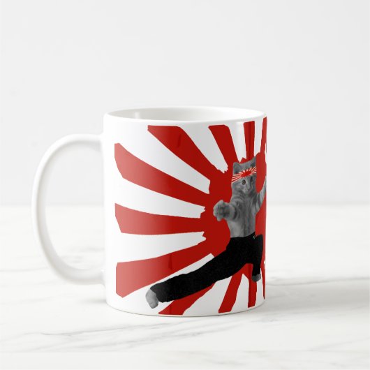 Mug Drôle Karate Kitten cadeaux (Gauche)