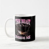 Mug Drôle La Bête Dans Moi Silly Chat Mème Humour Chat (Gauche)