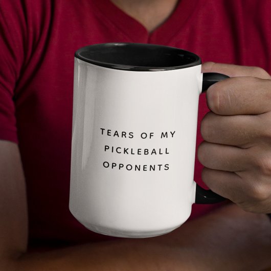 Mug Drôle larmes de mes adversaires de la typographie