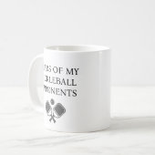 Mug Drôle Larmes de mes adversaires de Pickleball Text (Devant gauche)