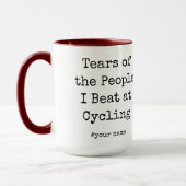Mug Drôle Larmes des gens que je bat à vélo (Gauche)