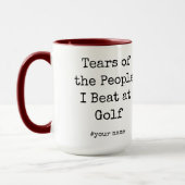 Mug Drôle Larmes des gens que je bat au golf (Gauche)