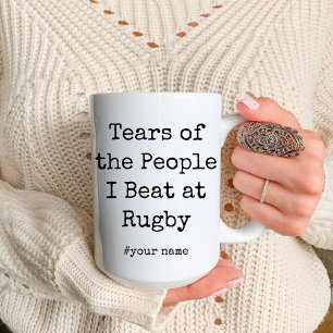 Mug Drôle Larmes des gens que je frappe au rugby