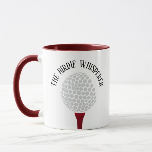 Mug Drôle Le Birdie Whisperer Golf Ball Tee (Gauche)